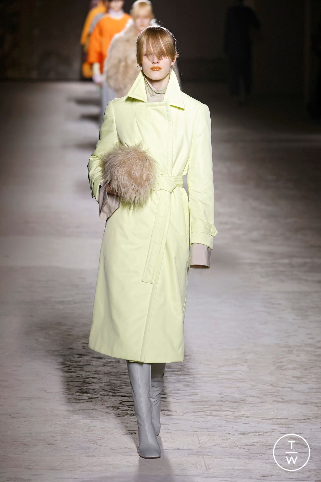 Fashion Week Paris Fall/Winter 2024 look 18 from the Dries Van Noten collection 女装