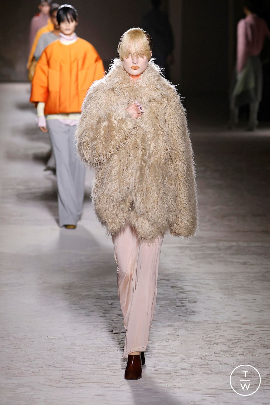 Fashion Week Paris Fall/Winter 2024 look 19 from the Dries Van Noten collection 女装