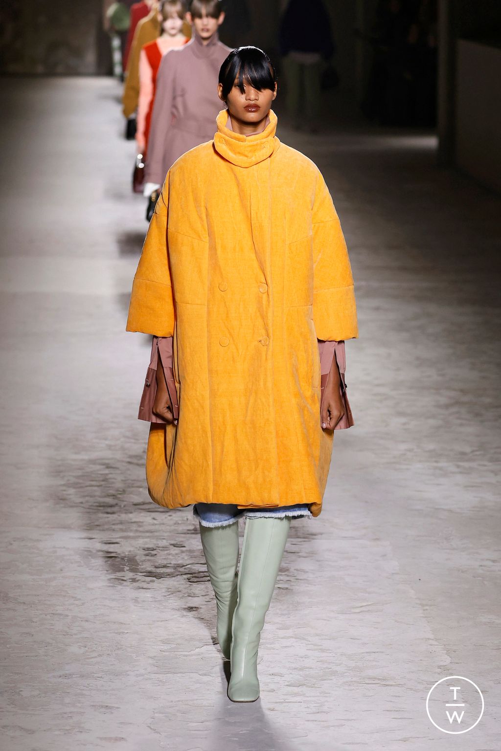 Fashion Week Paris Fall/Winter 2024 look 22 from the Dries Van Noten collection 女装