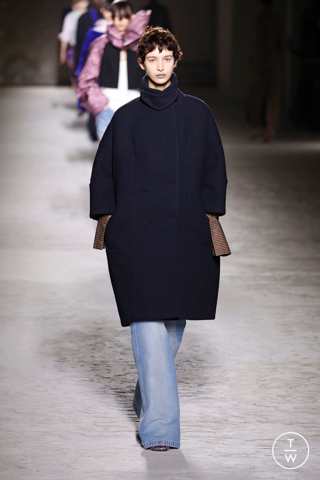 Fashion Week Paris Fall/Winter 2024 look 38 from the Dries Van Noten collection 女装