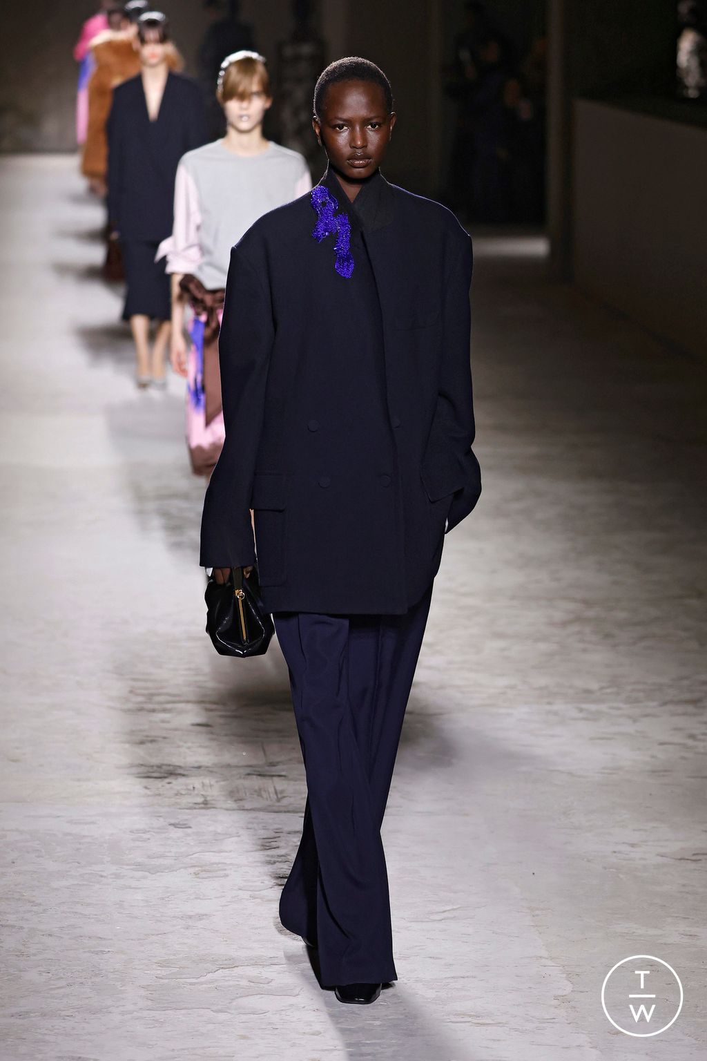 Fashion Week Paris Fall/Winter 2024 look 41 from the Dries Van Noten collection womenswear