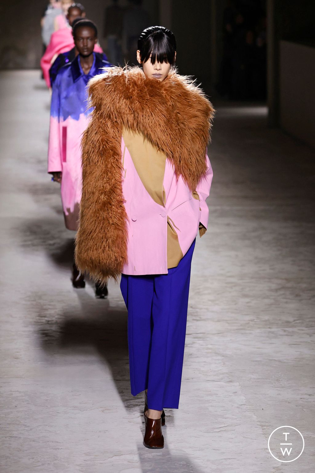 Fashion Week Paris Fall/Winter 2024 look 44 from the Dries Van Noten collection womenswear