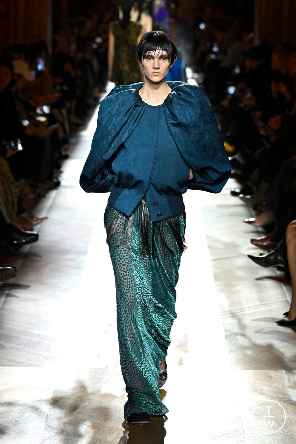 Fashion Week Paris Fall/Winter 2025 look 44 from the Dries Van Noten collection womenswear