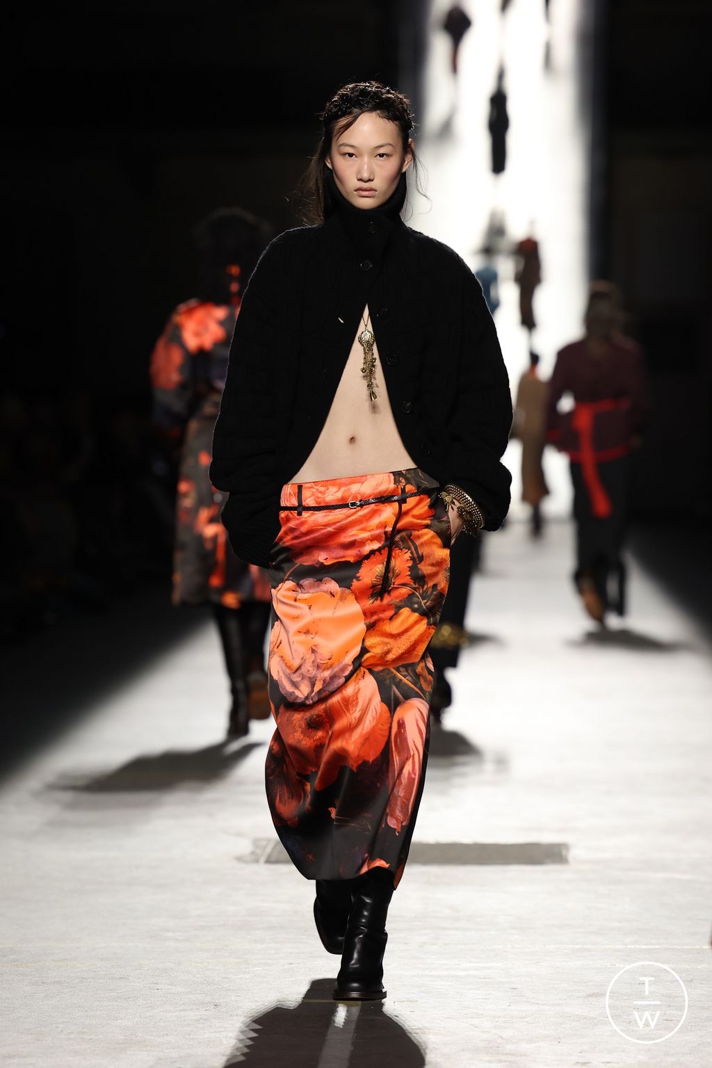 Fashion Week Paris Fall/Winter 2026 look 47 from the Dries Van Noten collection womenswear
