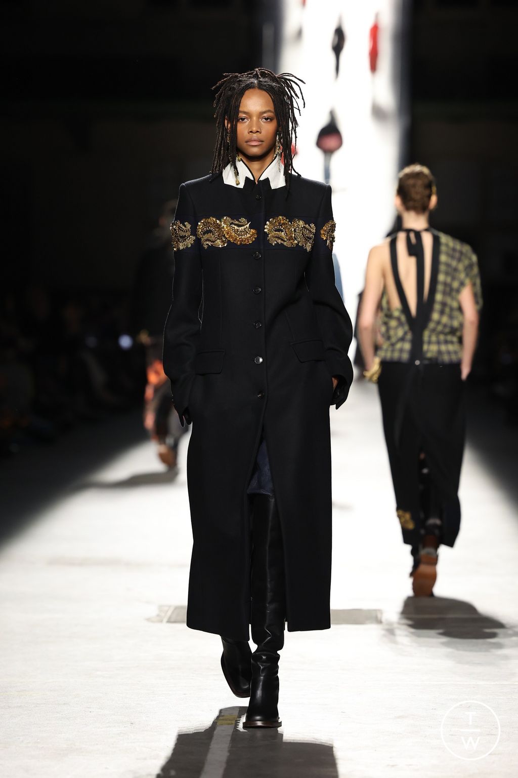 Fashion Week Paris Fall/Winter 2026 look 50 from the Dries Van Noten collection womenswear