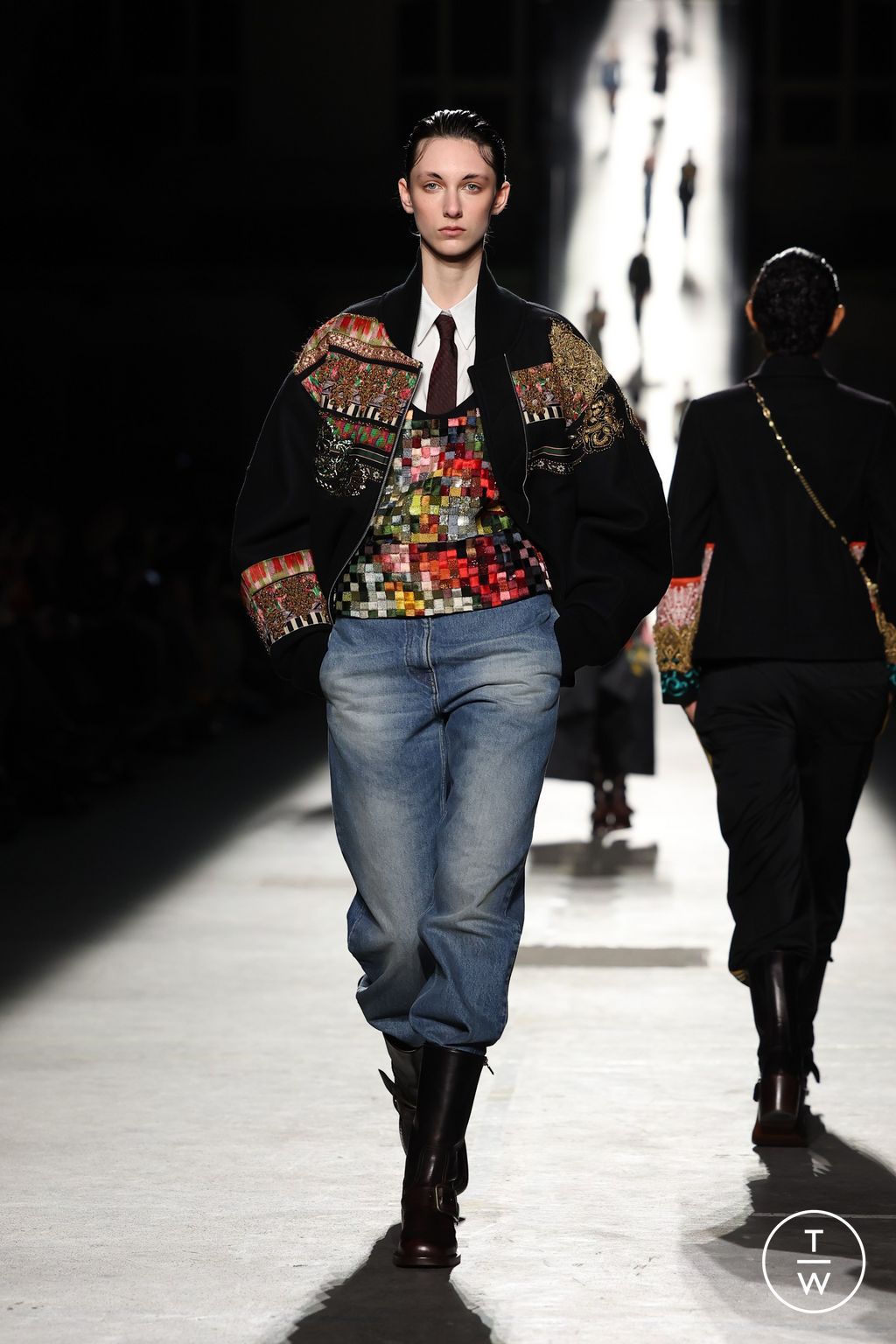 Fashion Week Paris Fall/Winter 2026 look 53 from the Dries Van Noten collection womenswear