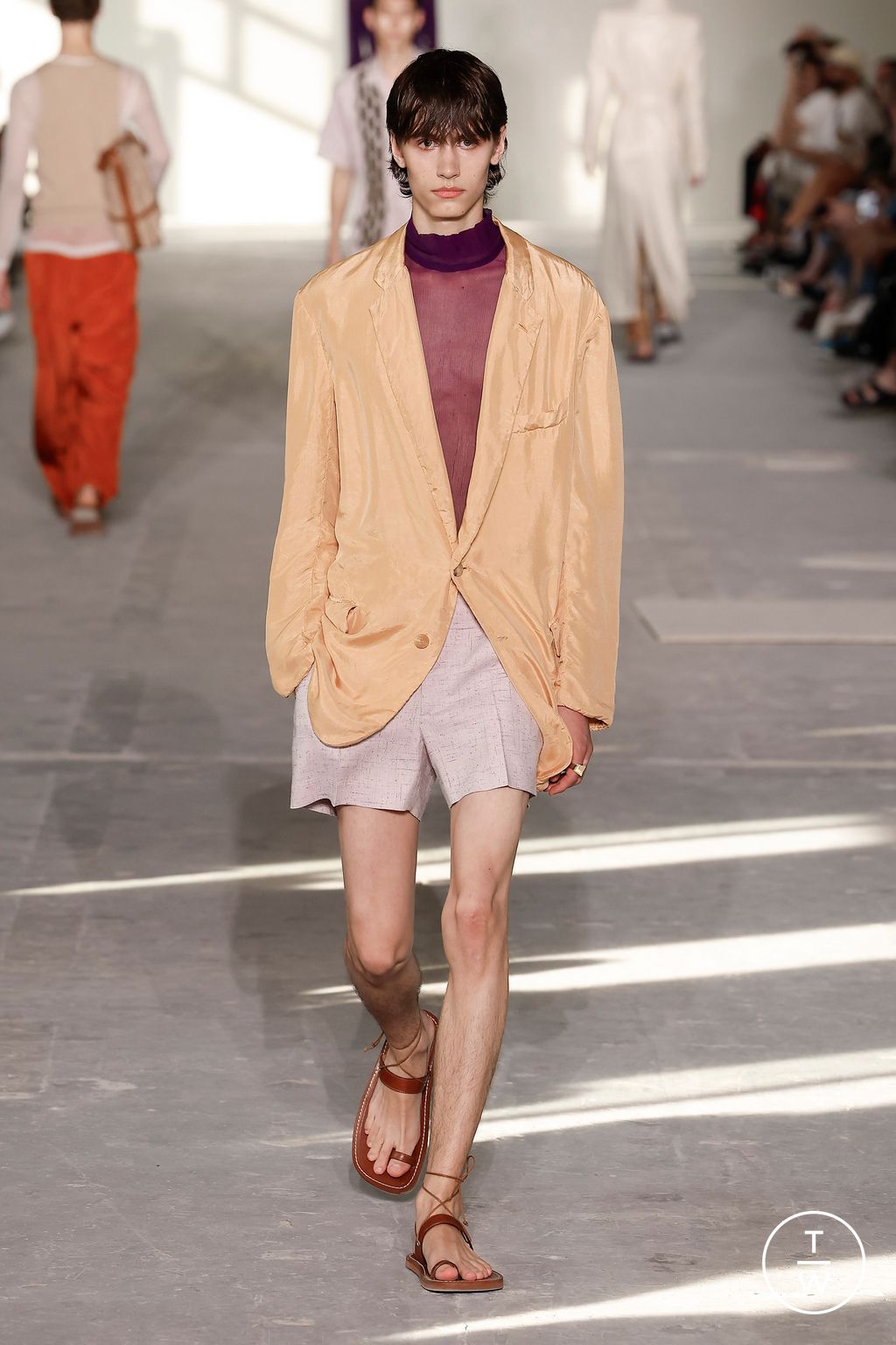 Fashion Week Paris Spring/Summer 2024 look 36 from the Dries Van Noten collection 男装