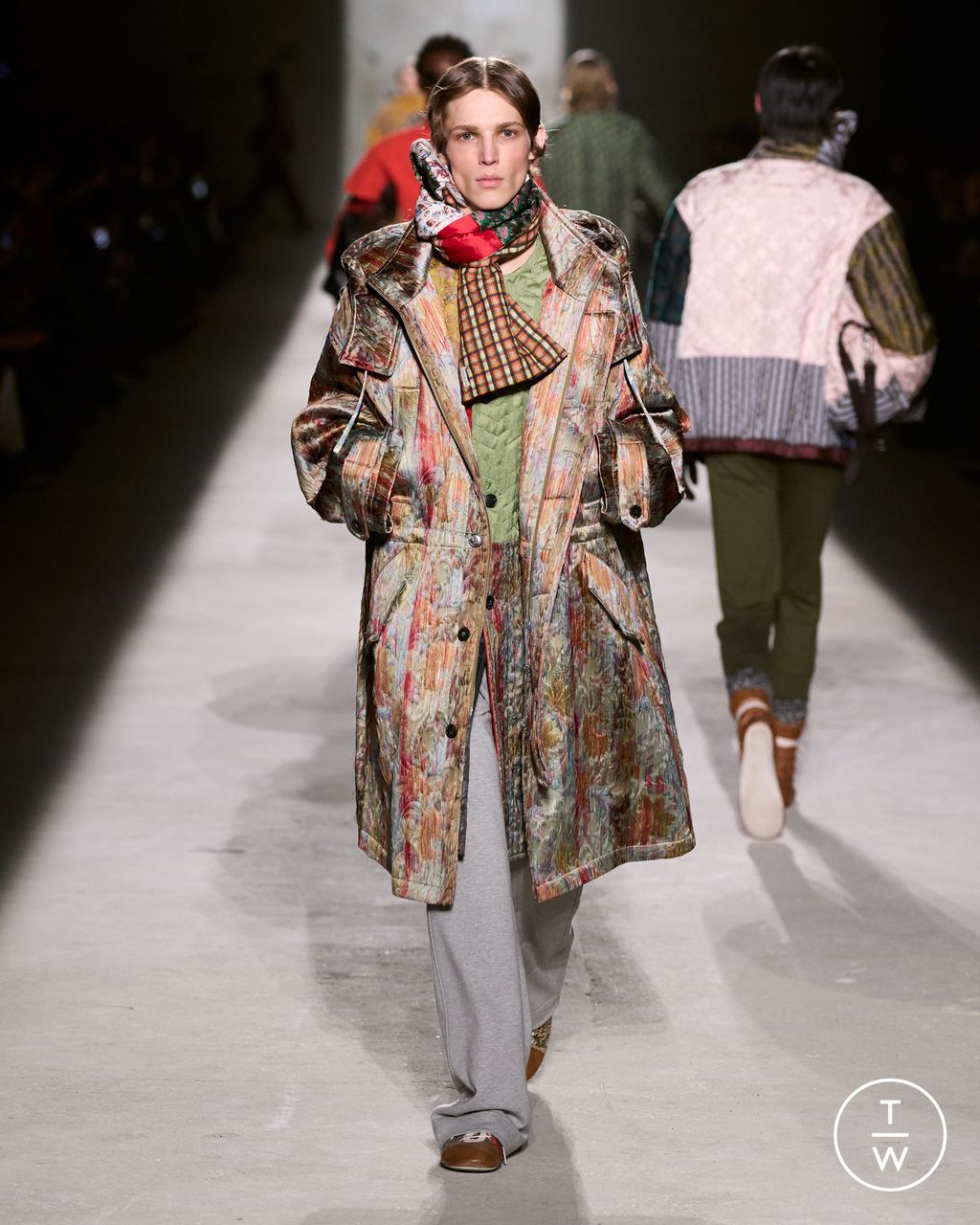 Fashion Week Paris Fall/Winter 2026 look 50 from the Dries Van Noten collection 男装