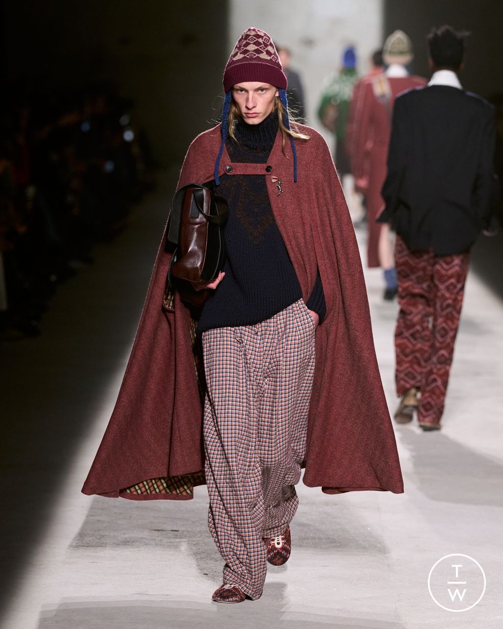 Fashion Week Paris Fall/Winter 2026 look 60 from the Dries Van Noten collection menswear