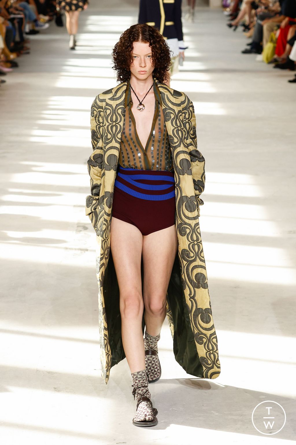 Fashion Week Paris Spring/Summer 2024 look 44 from the Dries Van Noten collection 女装