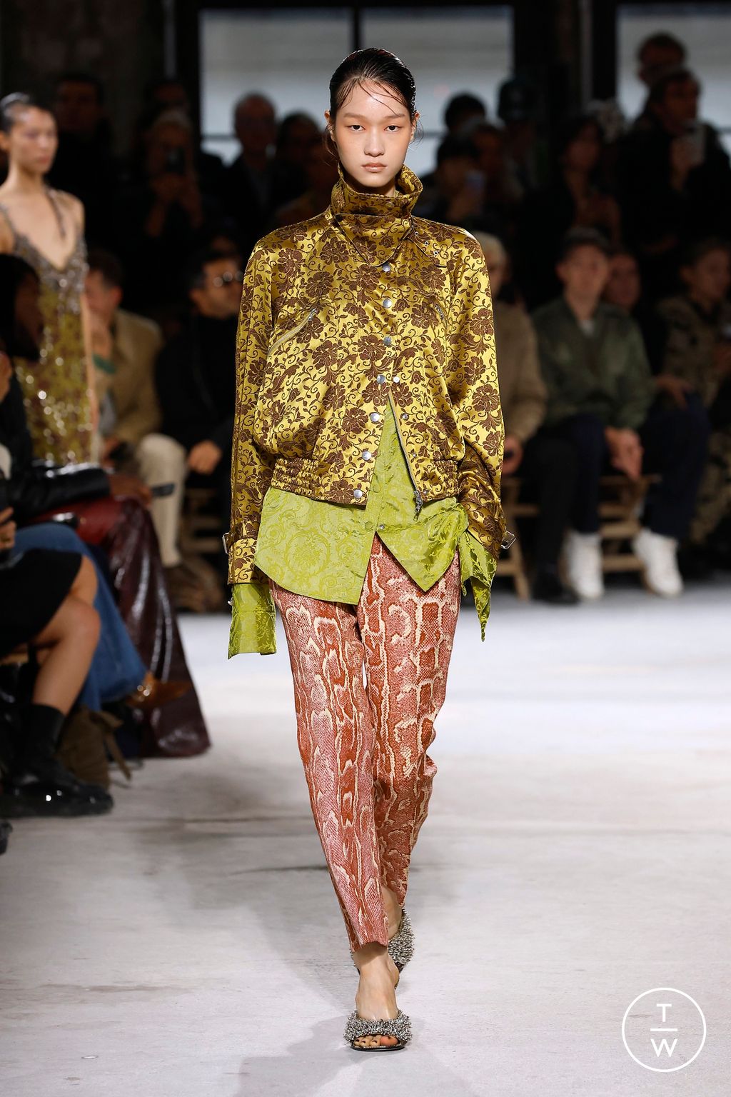 Fashion Week Paris Spring-Summer 2025 look 35 from the Dries Van Noten collection womenswear