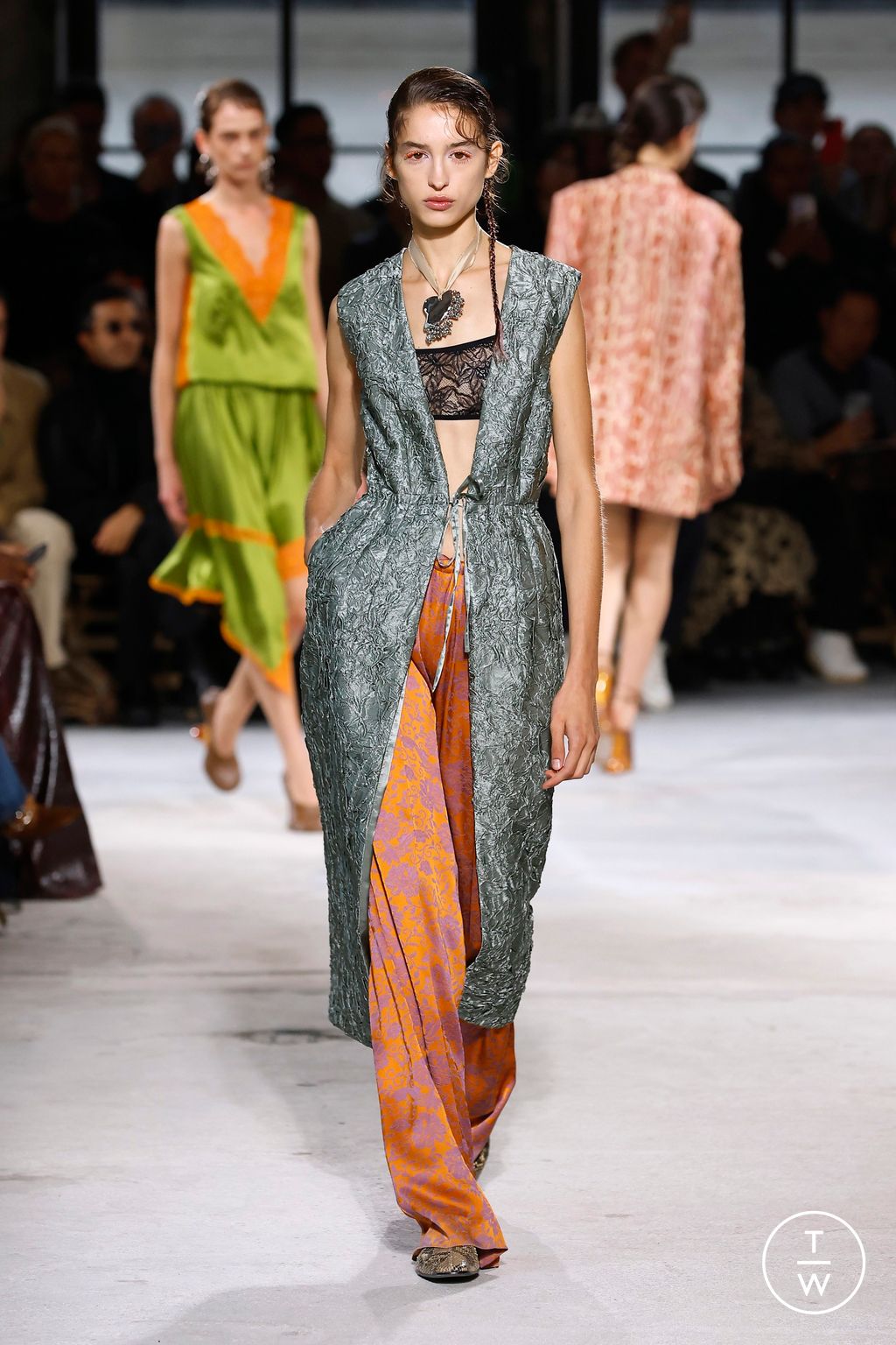 Fashion Week Paris Spring/Summer 2025 look 41 from the Dries Van Noten collection womenswear
