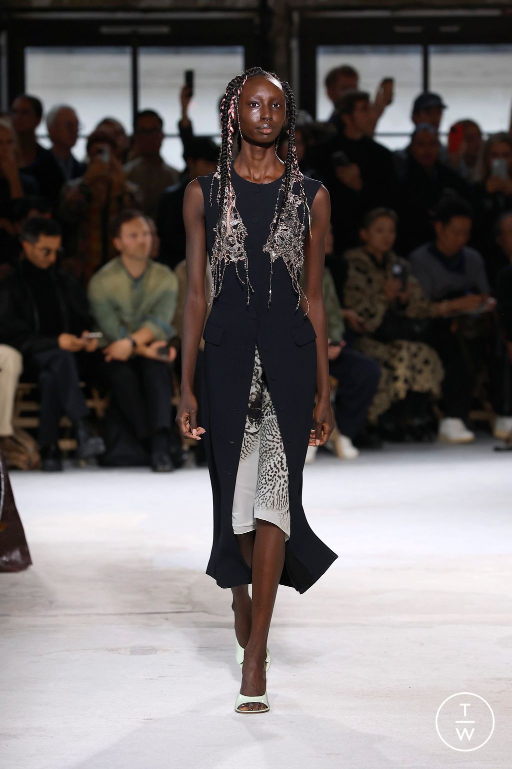 Fashion Week Paris Spring/Summer 2025 look 58 from the Dries Van Noten collection womenswear