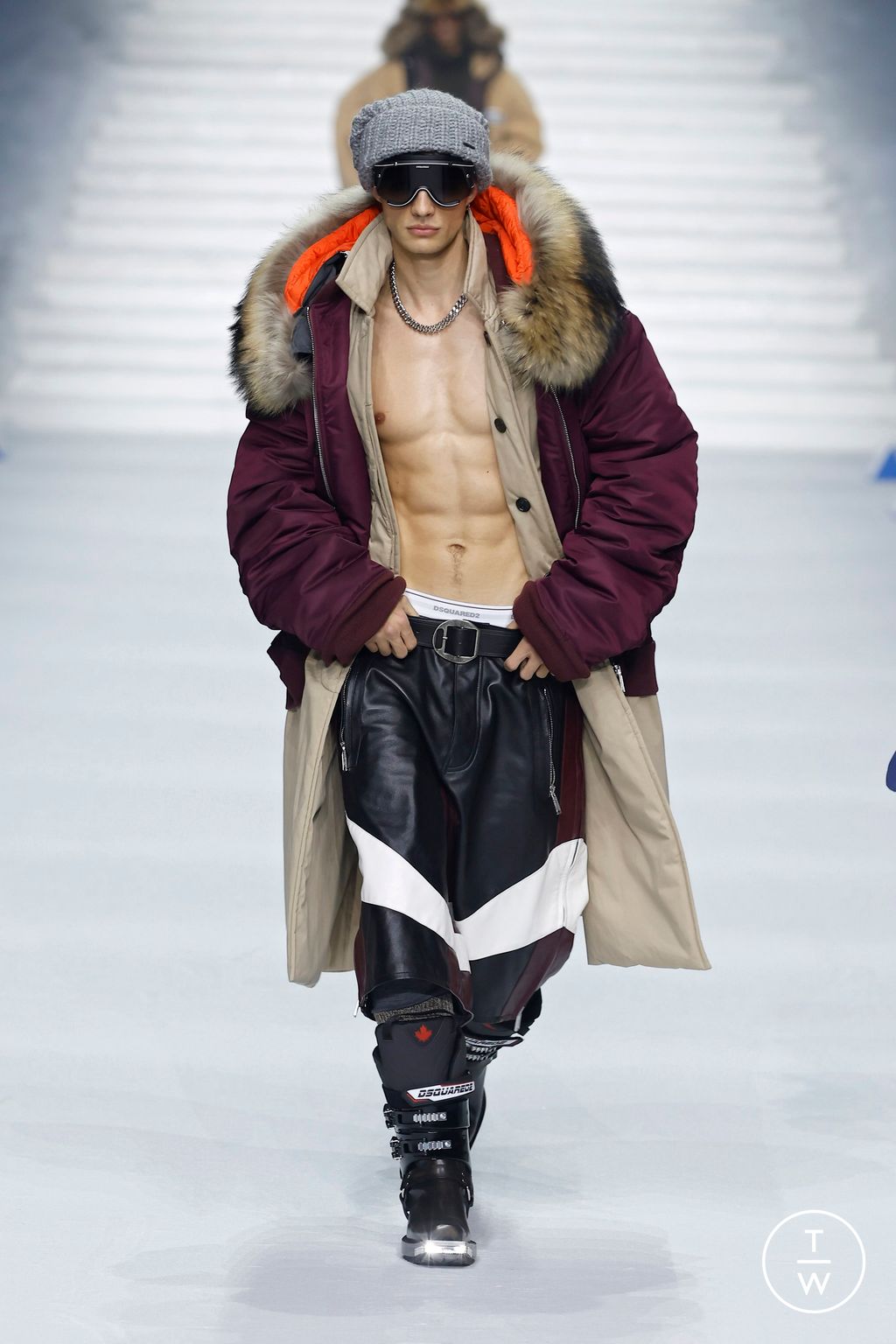 Fashion Week Milan Fall/Winter 2026 look 17 from the Dsquared2 collection menswear
