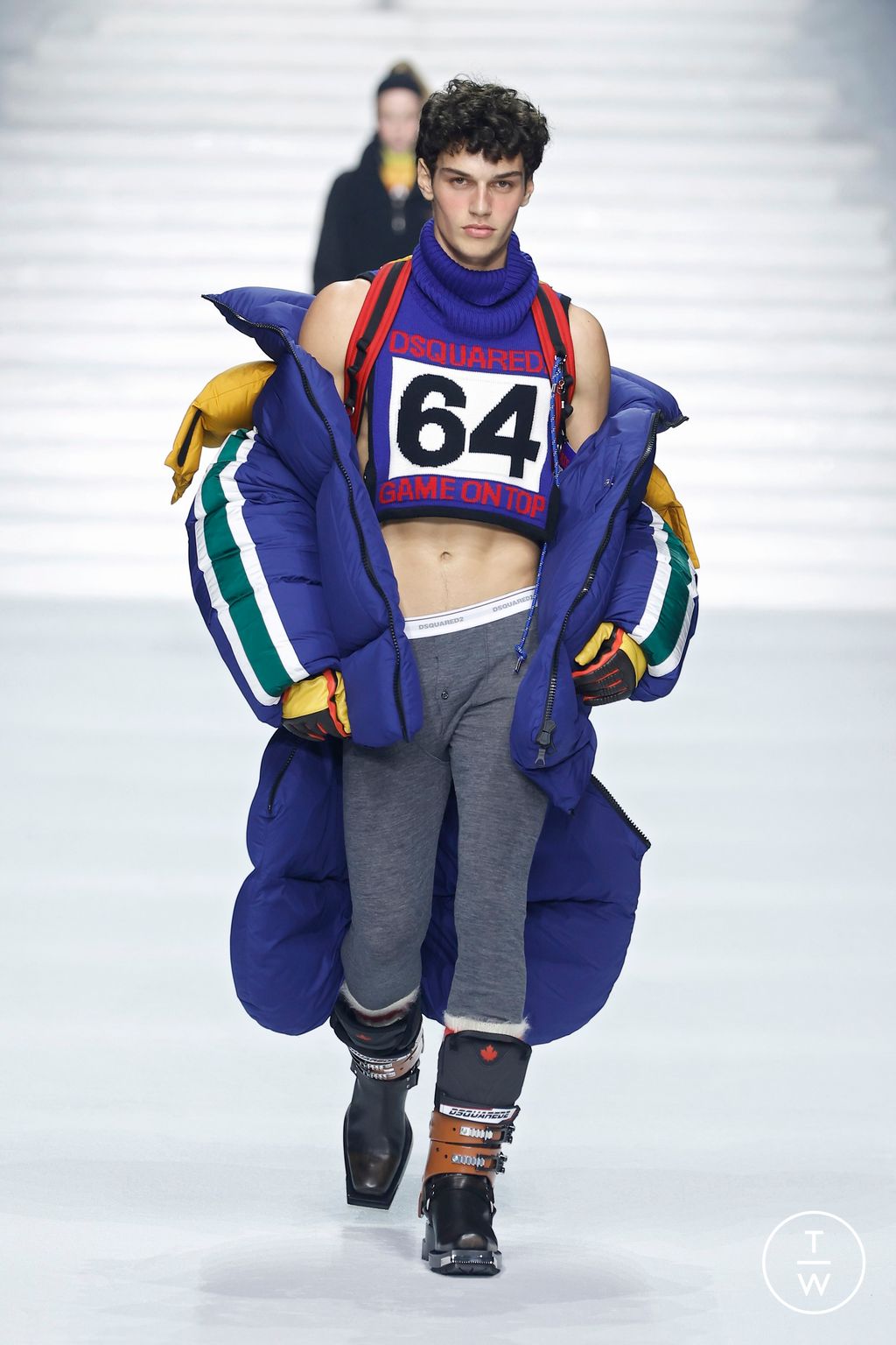 Fashion Week Milan Fall/Winter 2026 look 34 from the Dsquared2 collection menswear