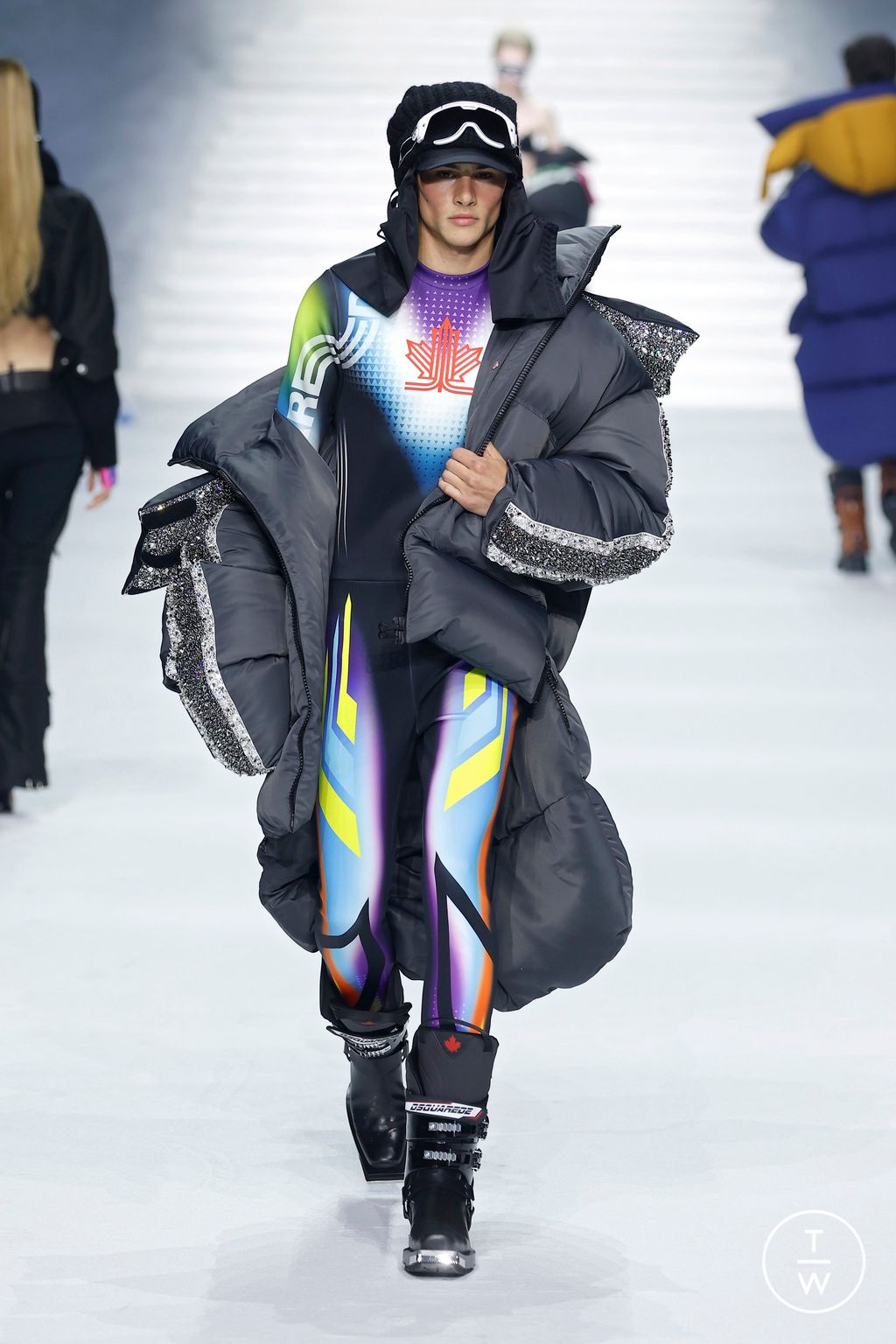 Fashion Week Milan Fall/Winter 2026 look 36 from the Dsquared2 collection menswear