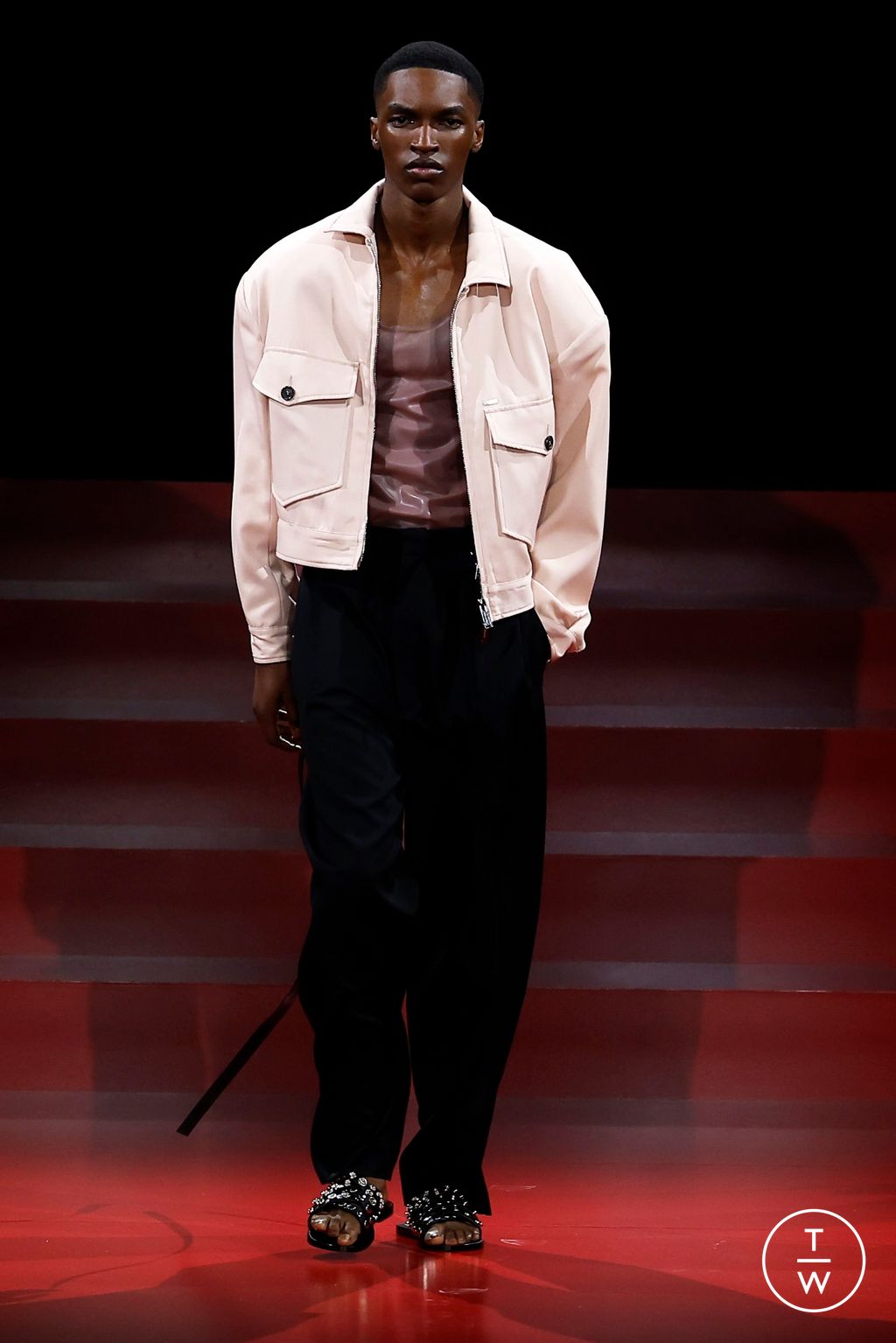 Fashion Week Milan Spring-Summer 2025 look 3 from the Dsquared2 collection menswear