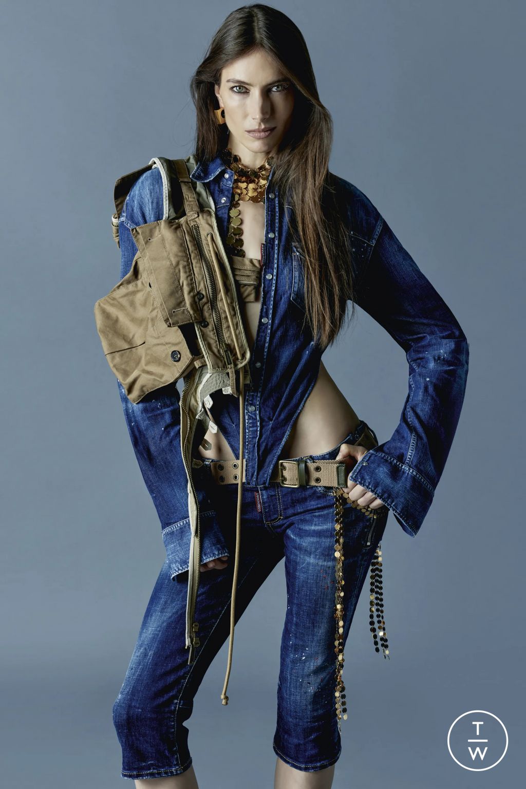 Fashion Week Milan Spring/Summer 2026 look 17 from the Dsquared2 collection 女装