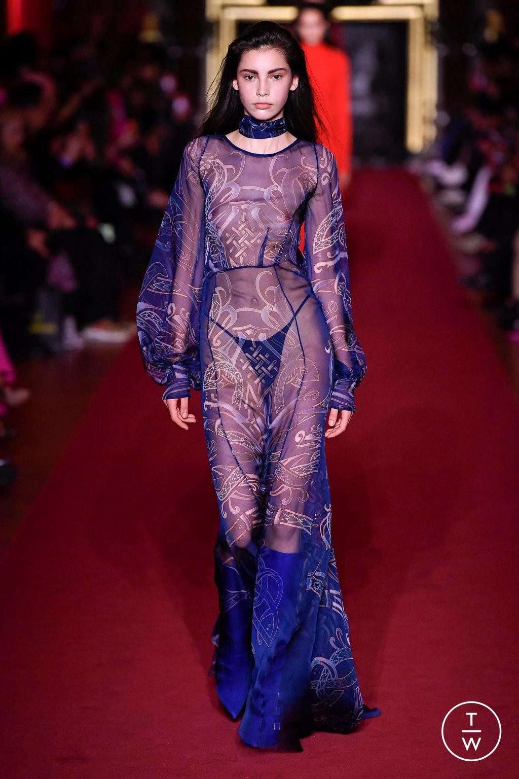 Fashion Week Paris Fall/Winter 2023 look 30 de la collection Dundas womenswear