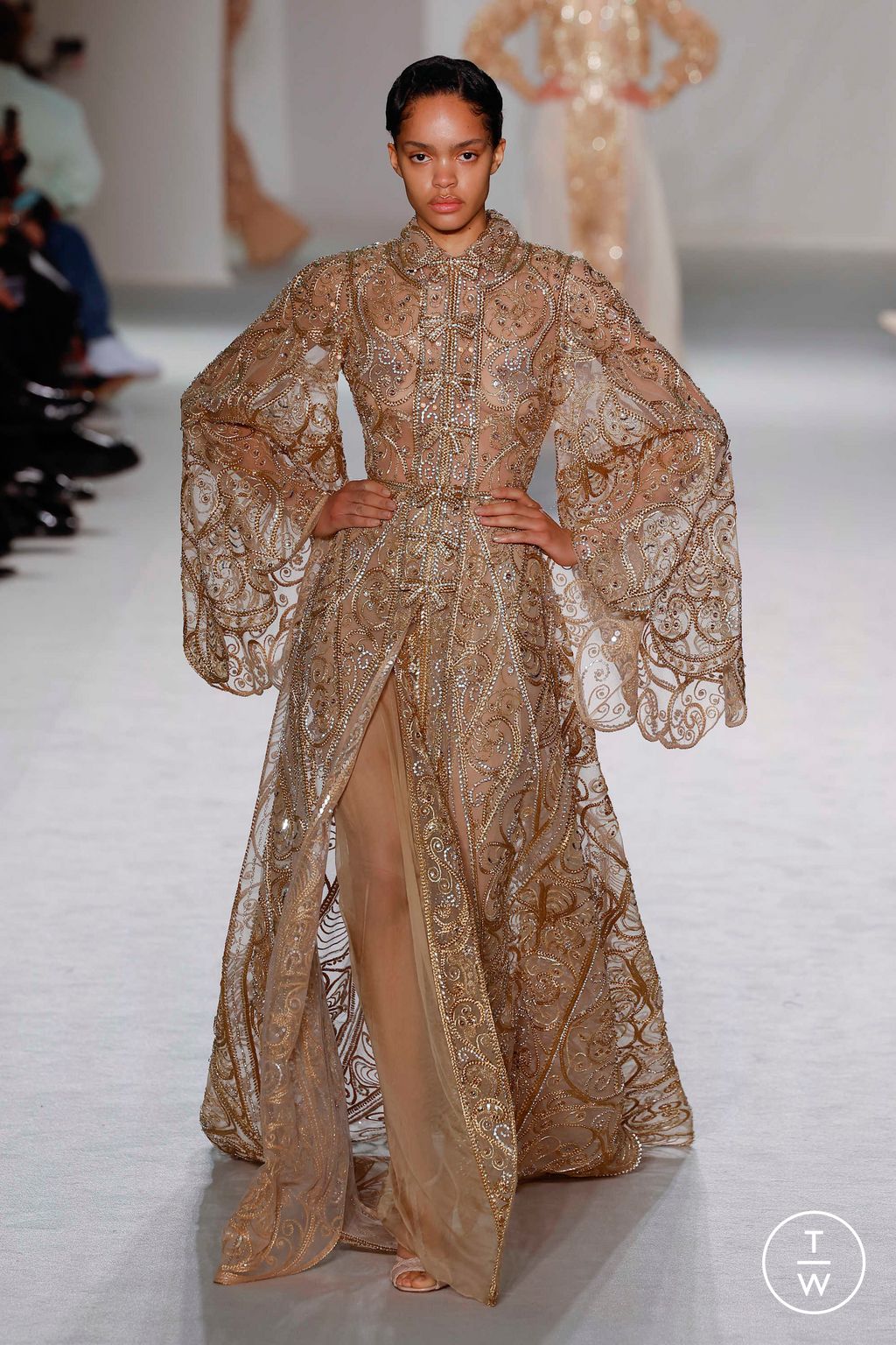 Fashion Week Paris Spring/Summer 2023 look 6 from the Elie Saab collection couture