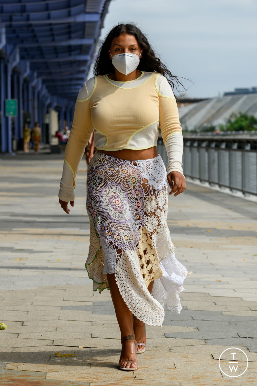 Fashion Week New York Spring/Summer 2021 look 1 from the Eckhaus Latta collection womenswear