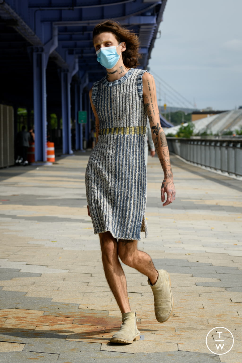 Fashion Week New York Spring/Summer 2021 look 17 de la collection Eckhaus Latta womenswear