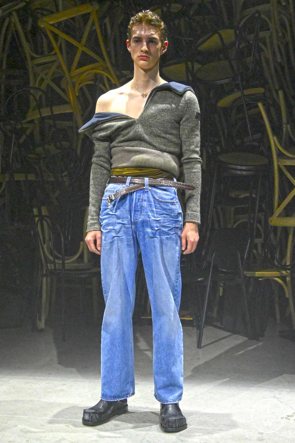 Fashion Week Milan Fall/Winter 2023 look 10 from the Magliano collection 男装