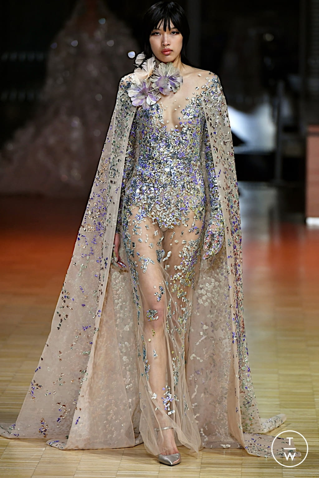 Fashion Week Paris Spring/Summer 2022 look 52 from the Elie Saab collection couture