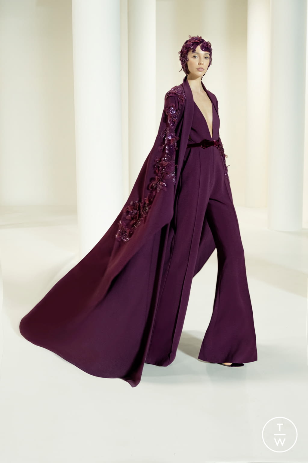 Fashion Week Paris Fall/Winter 2021 look 14 from the Elie Saab collection couture