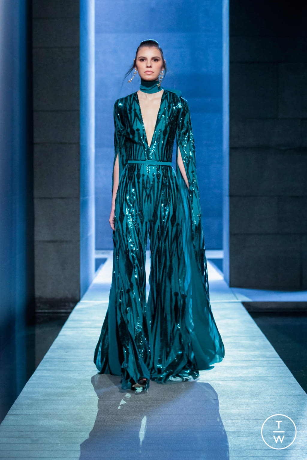 Fashion Week Paris Fall/Winter 2021 look 44 from the Elie Saab collection womenswear