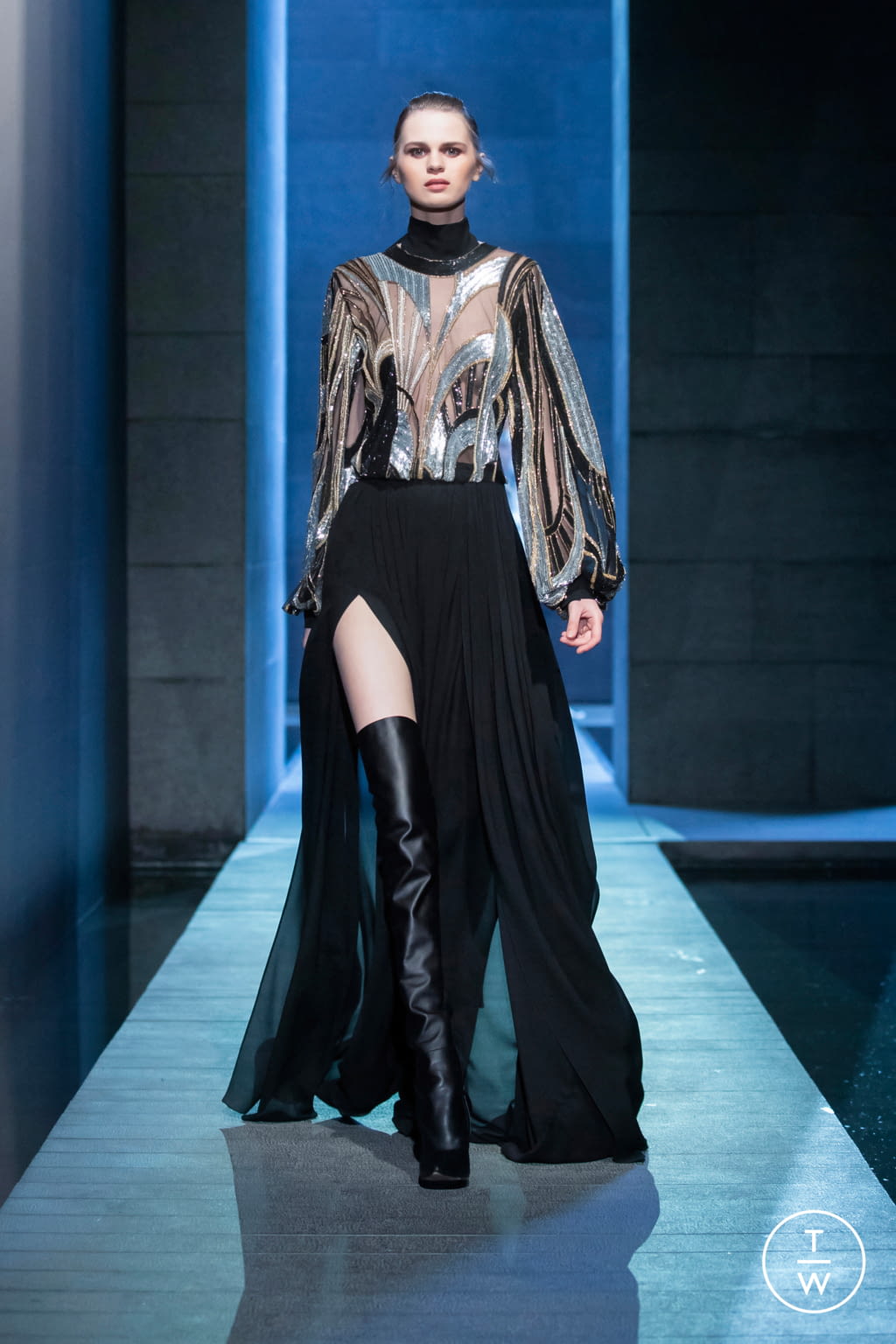 Fashion Week Paris Fall/Winter 2021 look 82 from the Elie Saab collection womenswear