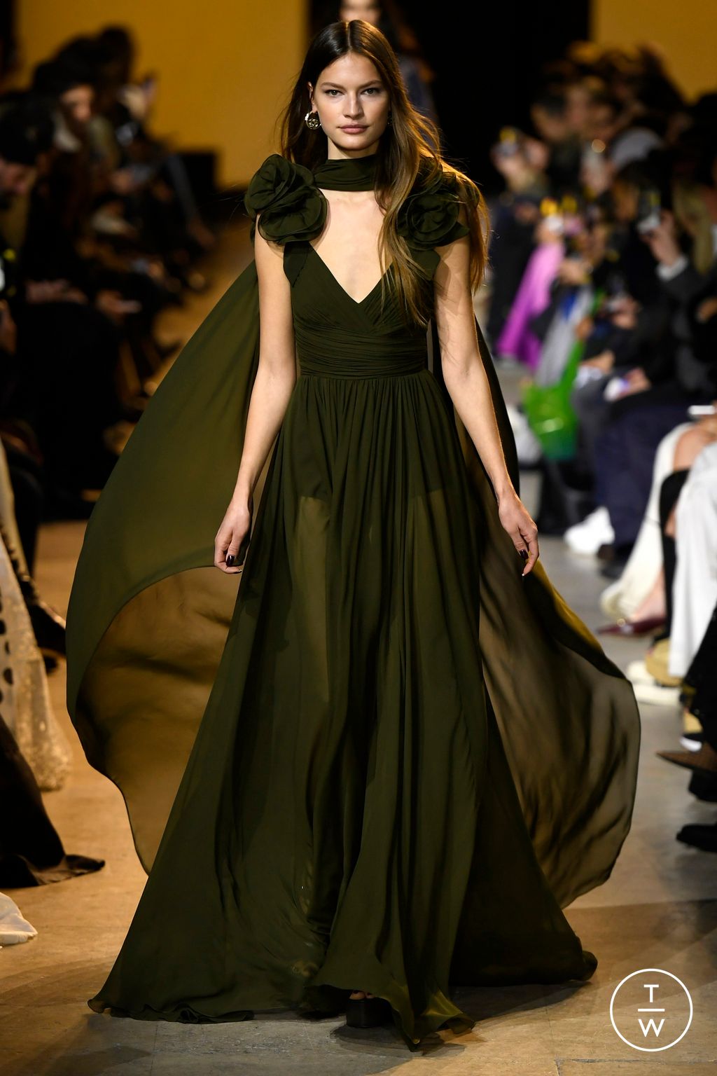 Fashion Week Paris Fall/Winter 2024 look 9 de la collection Elie Saab womenswear
