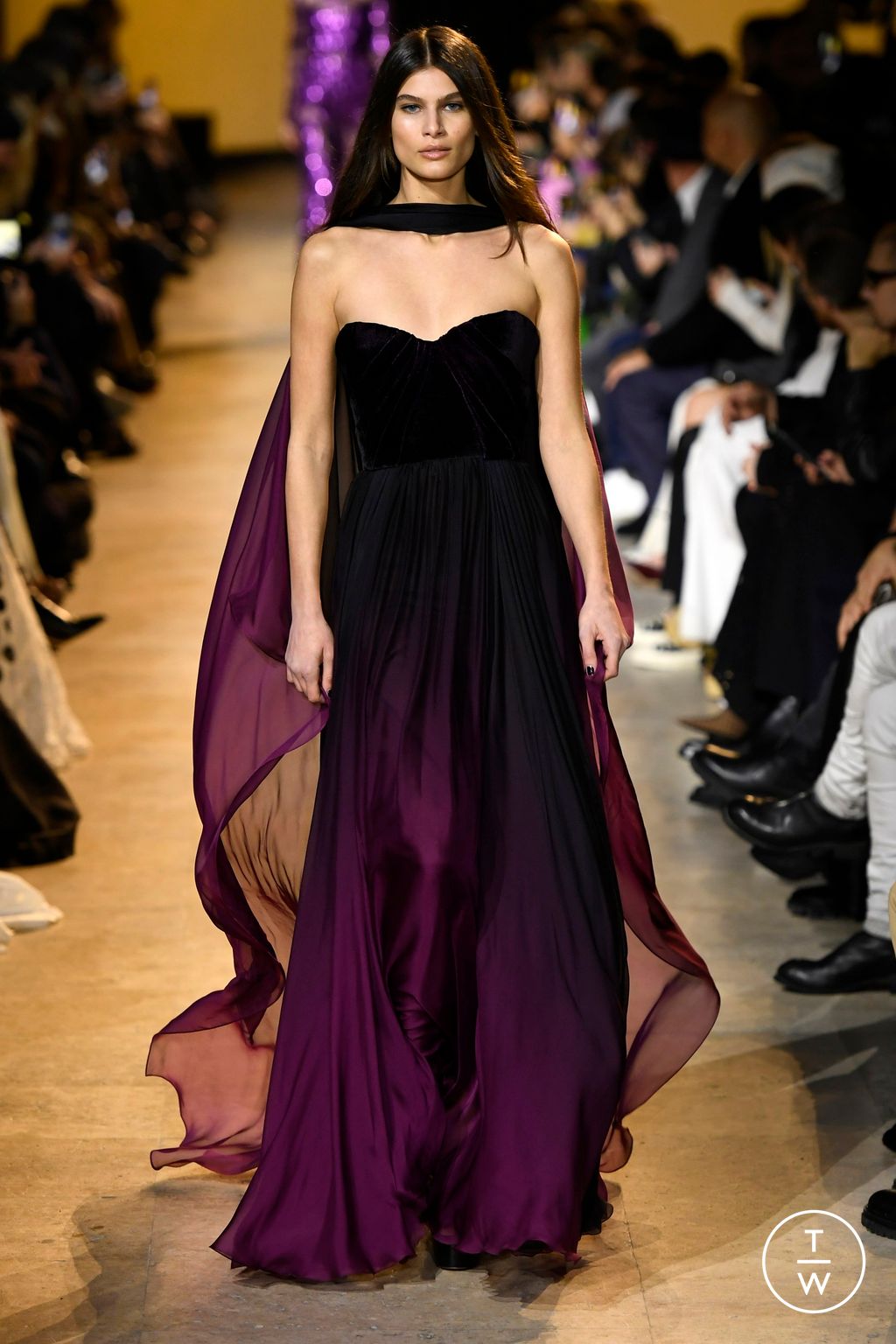 Fashion Week Paris Fall/Winter 2024 look 44 de la collection Elie Saab womenswear