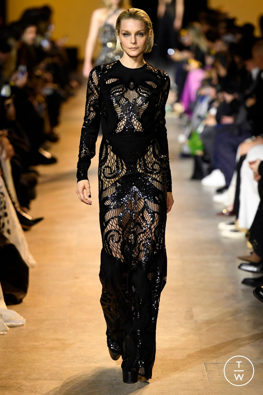 Fashion Week Paris Fall/Winter 2024 look 57 from the Elie Saab collection 女装