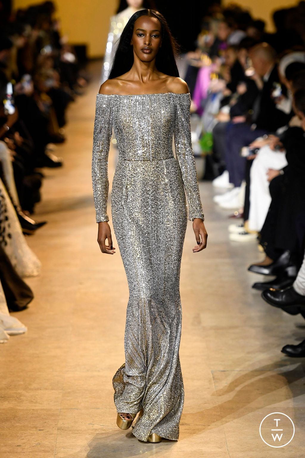 Fashion Week Paris Fall/Winter 2024 look 62 from the Elie Saab collection womenswear