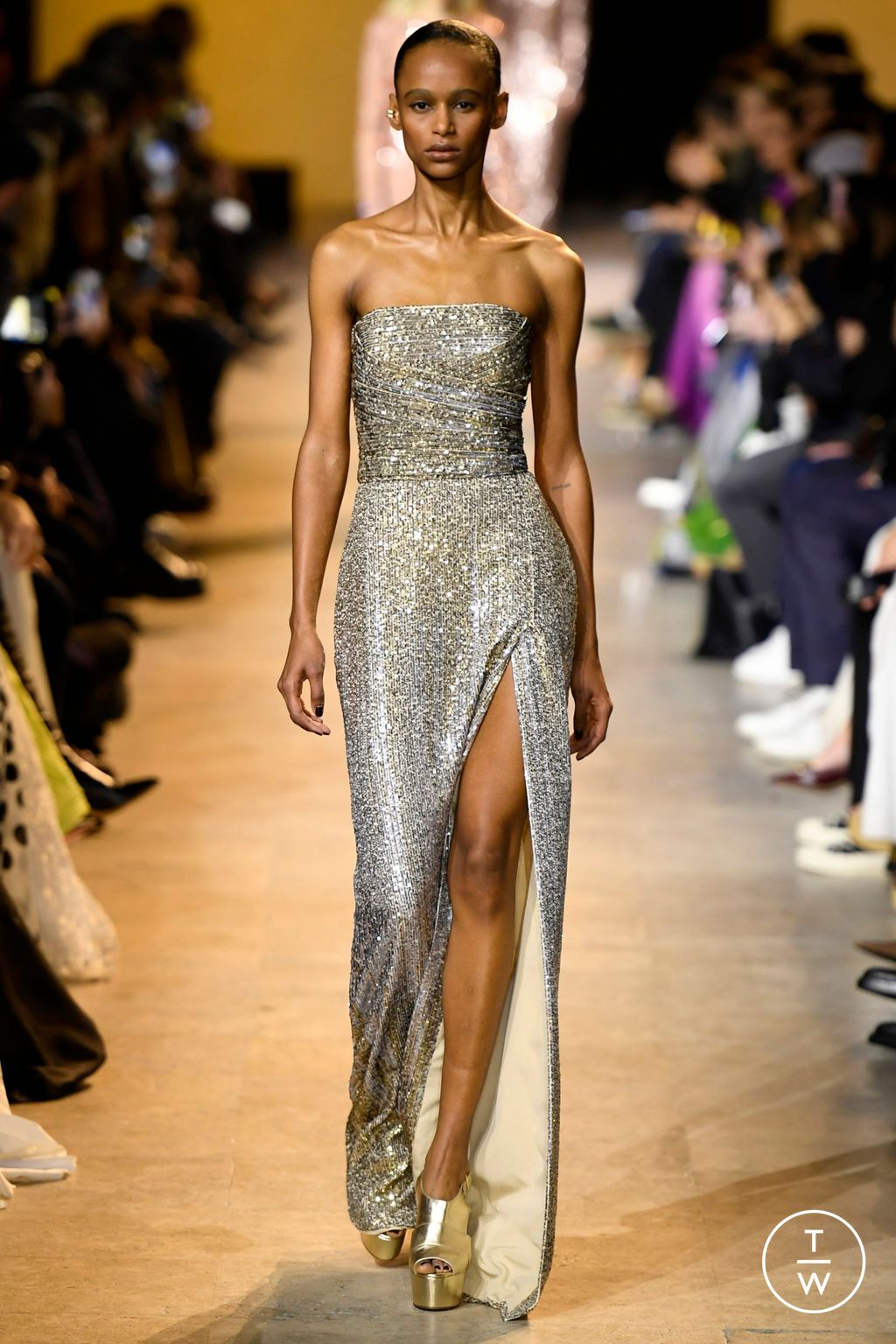 Fashion Week Paris Fall/Winter 2024 look 64 from the Elie Saab collection 女装