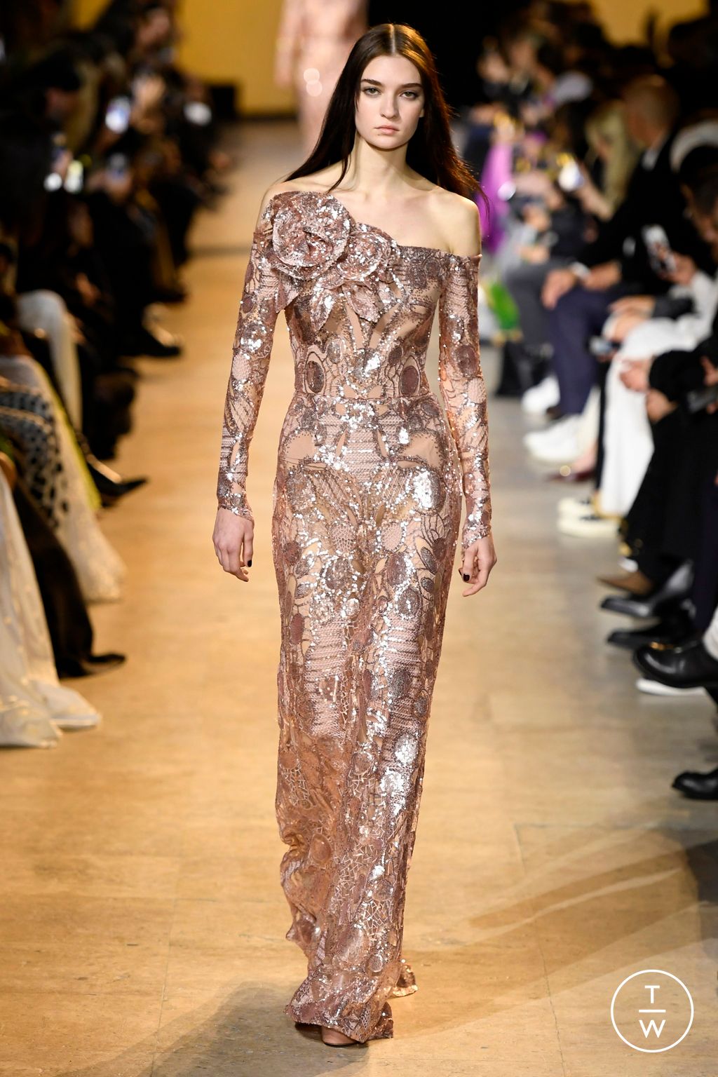 Fashion Week Paris Fall/Winter 2024 look 66 from the Elie Saab collection womenswear