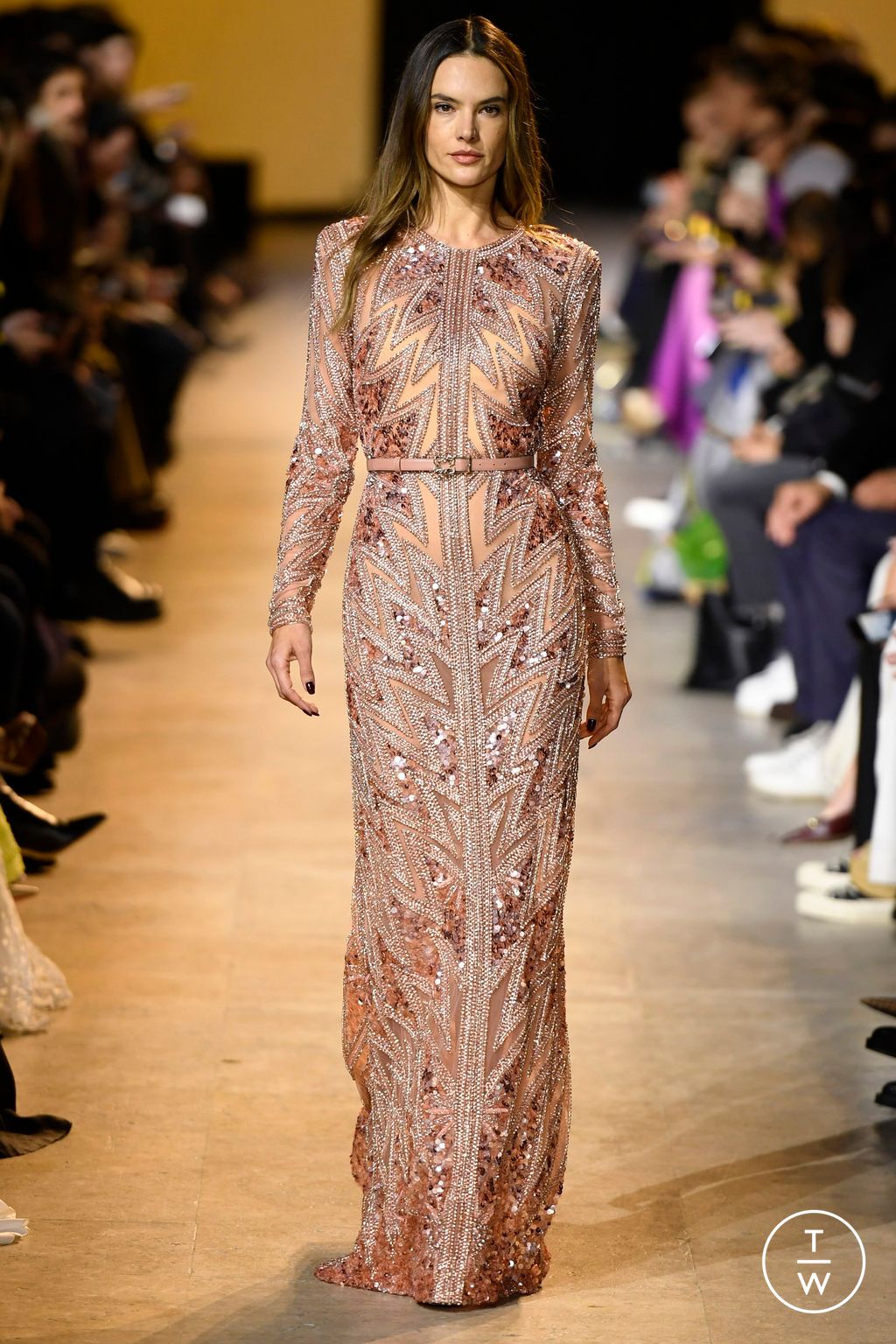 Fashion Week Paris Fall/Winter 2024 look 67 from the Elie Saab collection womenswear