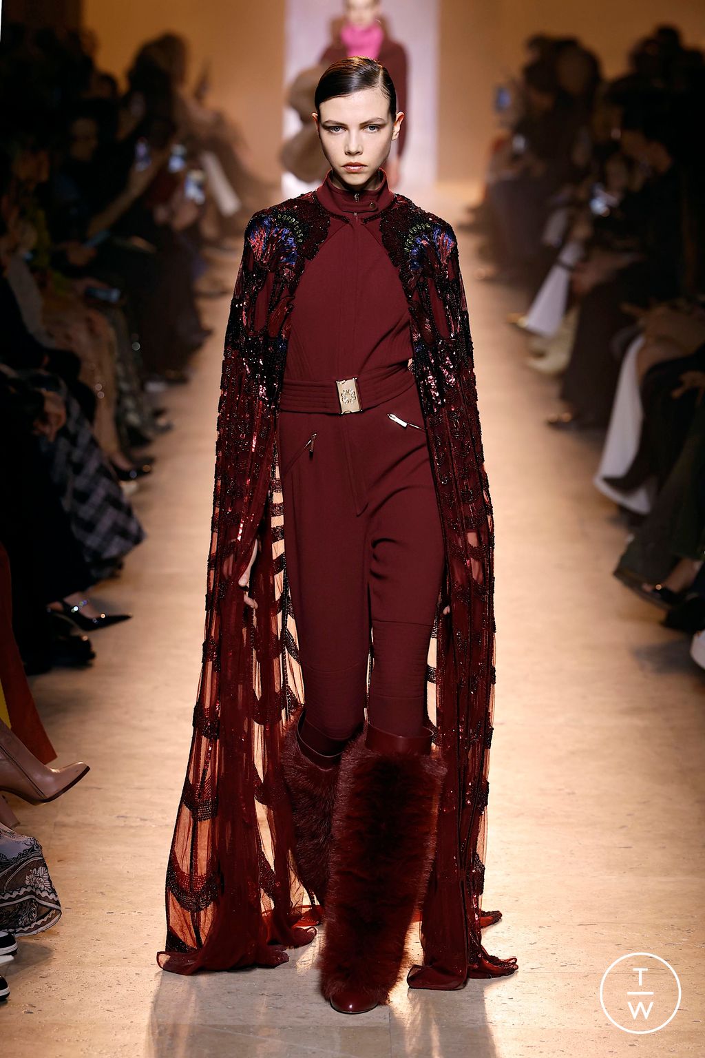 Fashion Week Paris Fall/Winter 2025 look 32 de la collection Elie Saab womenswear