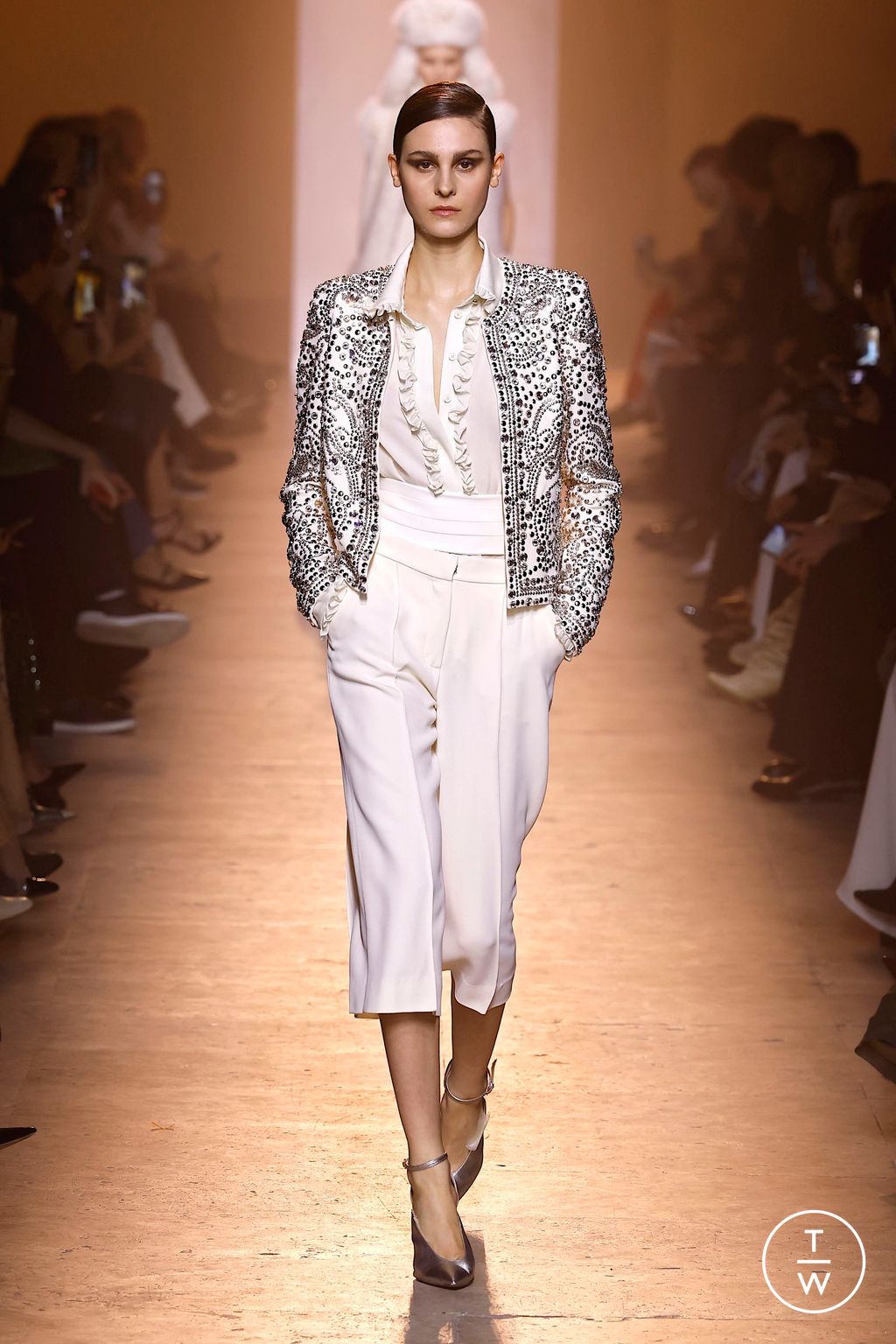 Fashion Week Paris Fall/Winter 2025 look 55 from the Elie Saab collection womenswear