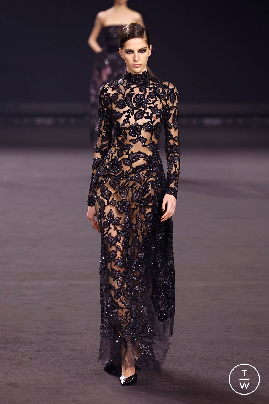 Fashion Week Paris Fall/Winter 2026 look 38 from the Elie Saab collection womenswear