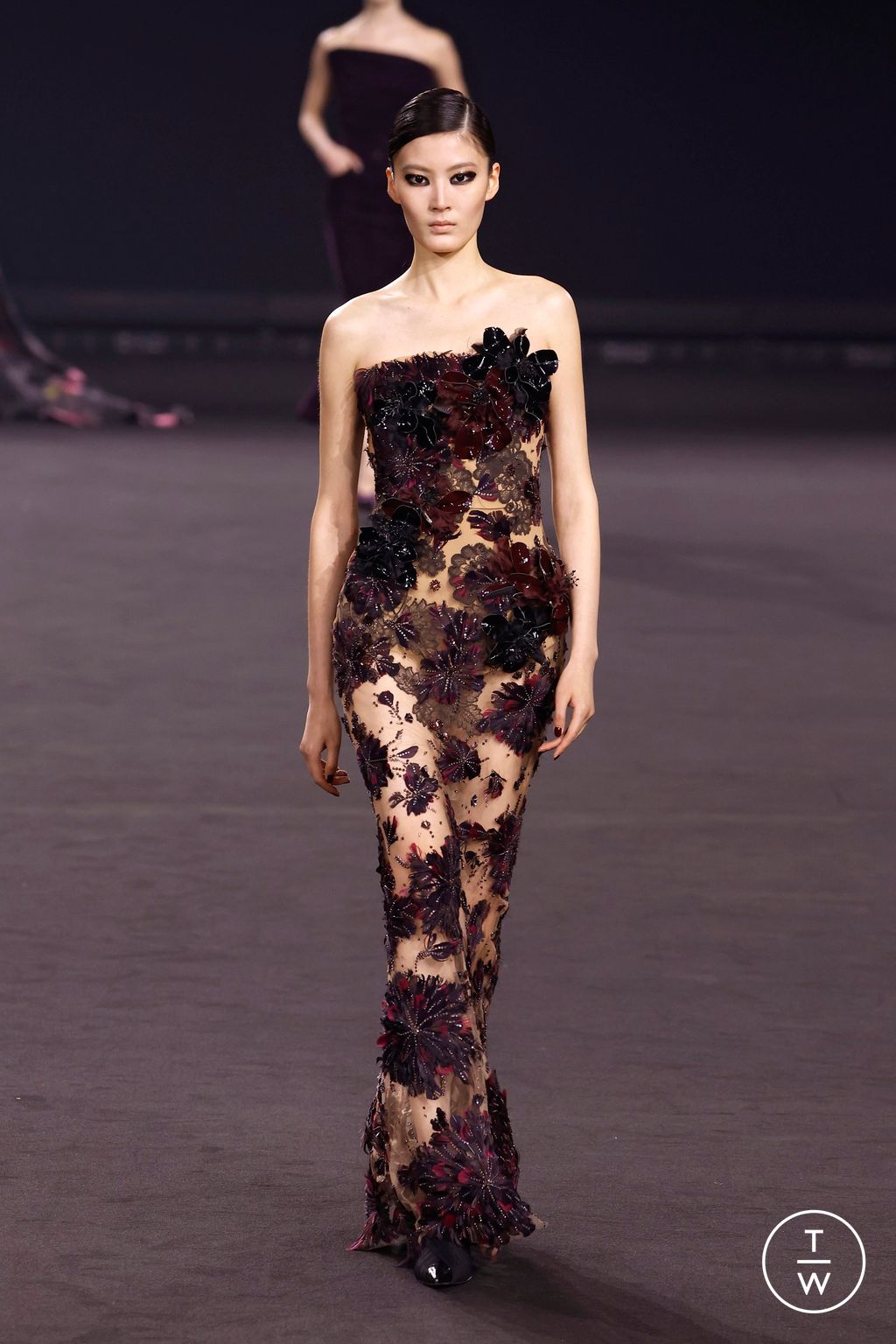 Fashion Week Paris Fall/Winter 2026 look 40 from the Elie Saab collection womenswear