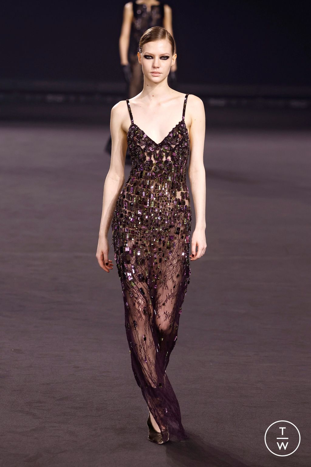 Fashion Week Paris Fall/Winter 2026 look 50 from the Elie Saab collection womenswear