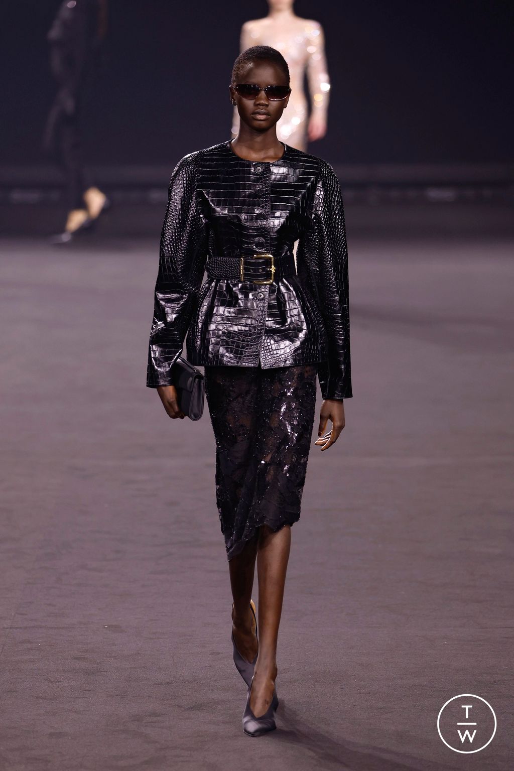 Fashion Week Paris Fall/Winter 2026 look 55 from the Elie Saab collection womenswear