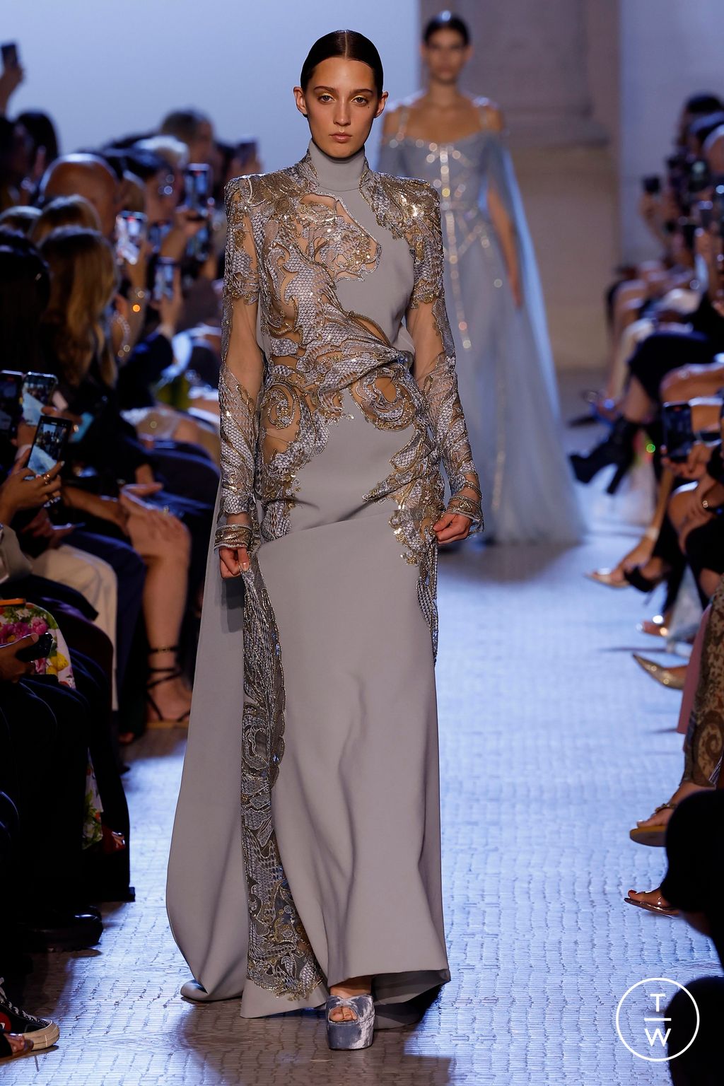 Fashion Week Paris Fall/Winter 2023 look 8 from the Elie Saab collection couture