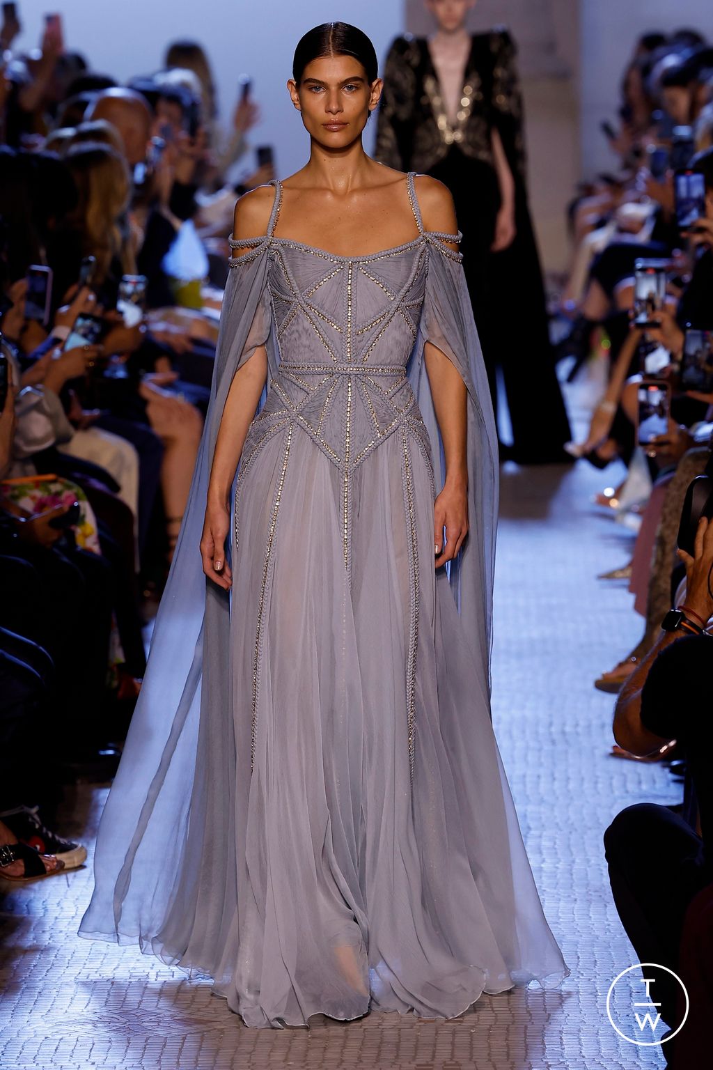 Fashion Week Paris Fall/Winter 2023 look 9 from the Elie Saab collection couture