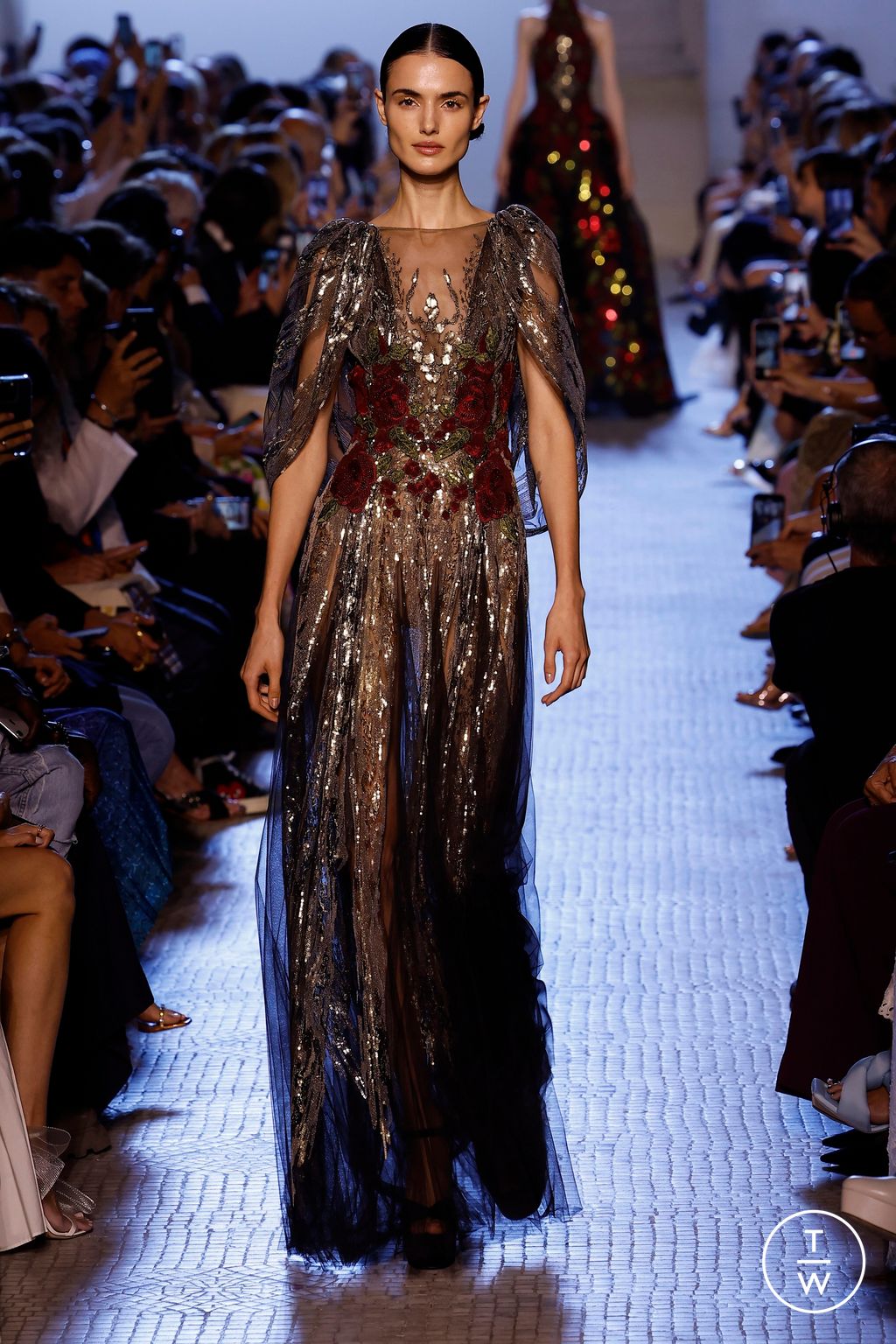 Fashion Week Paris Fall/Winter 2023 look 29 from the Elie Saab collection couture