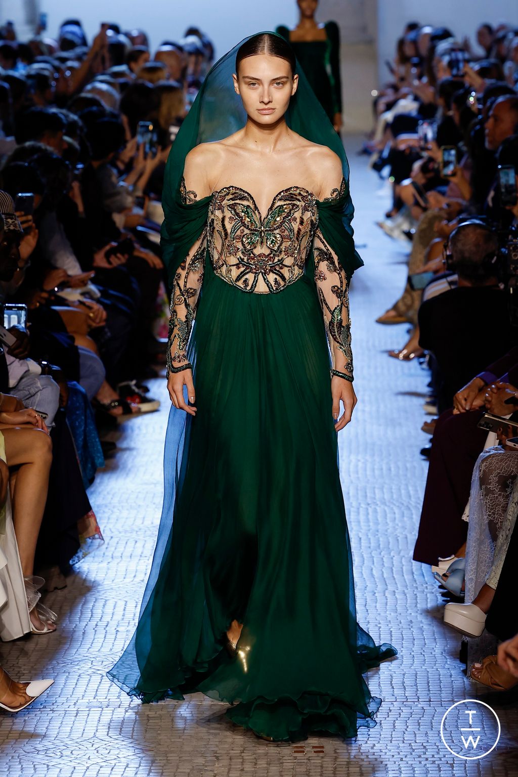 Fashion Week Paris Fall/Winter 2023 look 42 from the Elie Saab collection couture