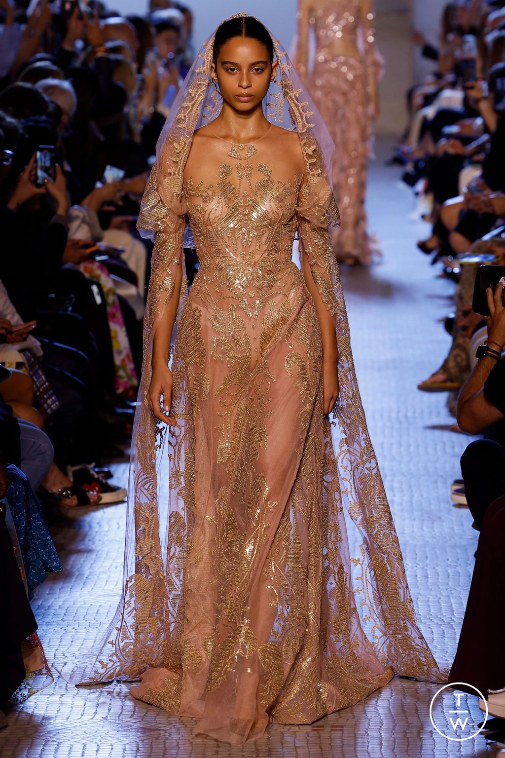 Fashion Week Paris Fall/Winter 2023 look 51 from the Elie Saab collection couture