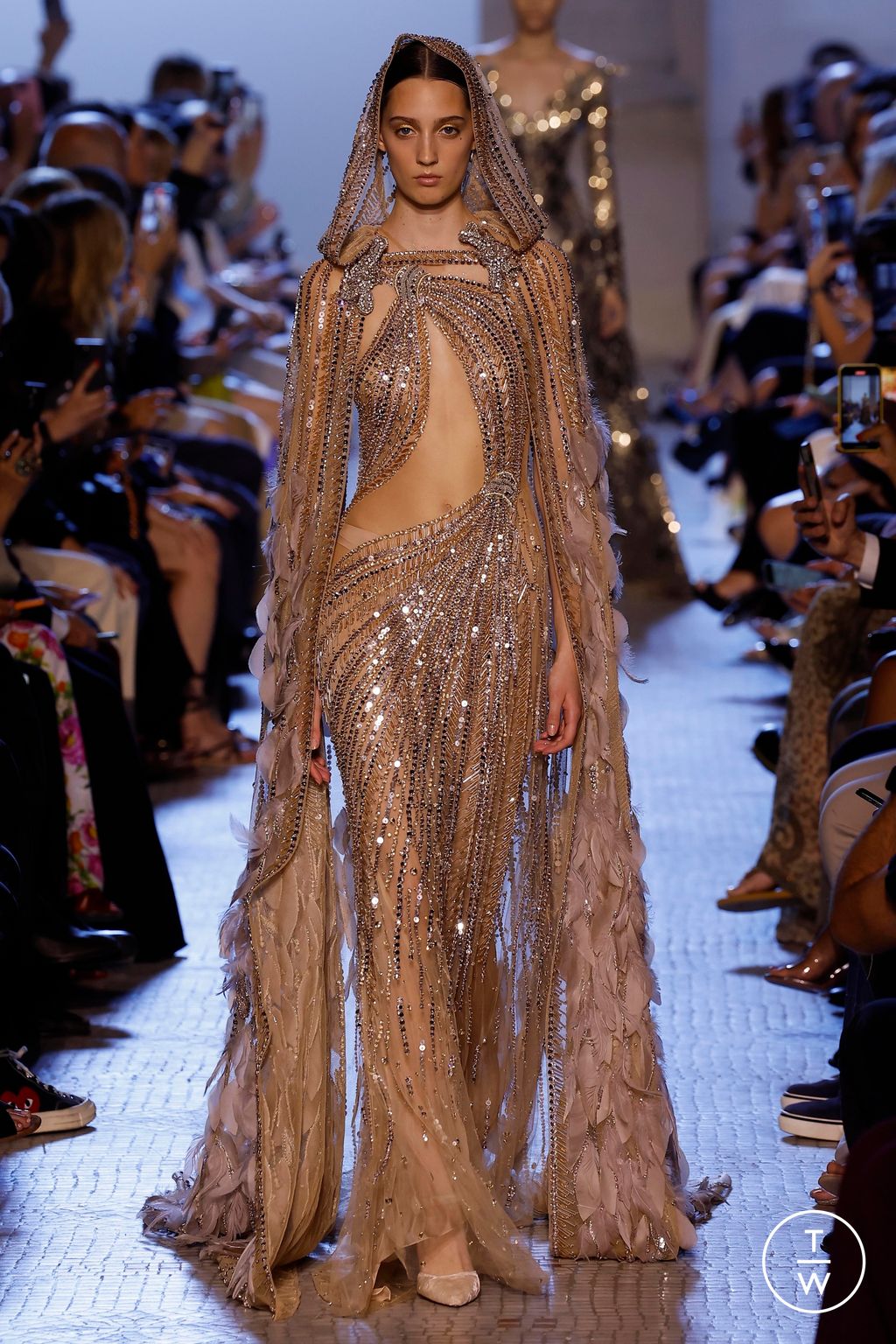 Fashion Week Paris Fall/Winter 2023 look 53 from the Elie Saab collection couture